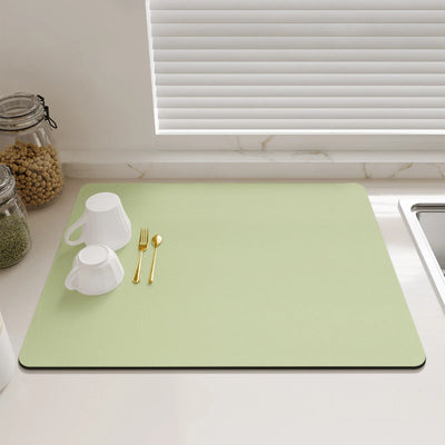 Solid Coffee Countertop Drain Pad Quick Dry Coffee Dish Drying Mats Kitchen Dining Table Absorbent Draining Mat