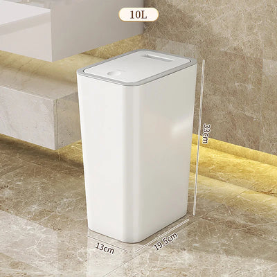 Garbage Bin For Household Square Press Style Luxury Style Living Room Kitchen Bathroom With Lid Garbage Bin