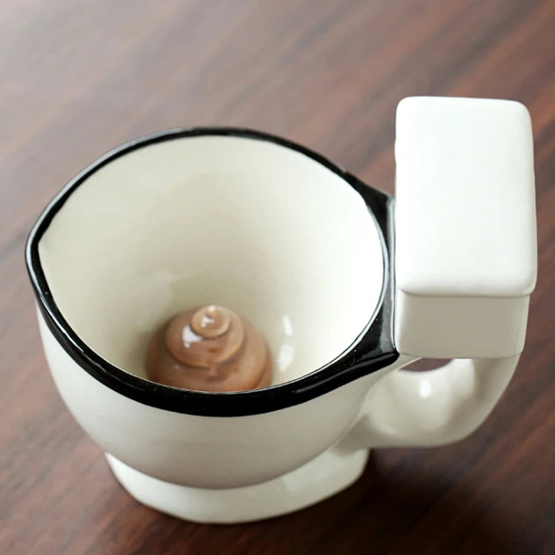 Toilet Ceramic Mug 300ml Coffee Tea Milk Ice Cream Cup Water Cup Christmas gifts