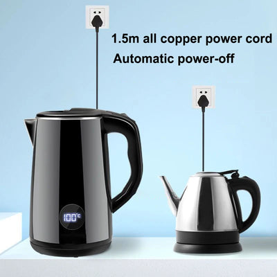 LED Digital Display Electric Kettle 304 Stainless Steel Automatic Power-off Anti-scalding Electric Kettle Home