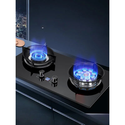 Gas stove, double stove, gas stove, household built-in natural gas liquefied gas stove, strong fire stove