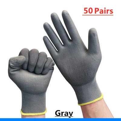 Nitrile Safety Coated Work Gloves, PU Gloves and Palm Coated Mechanical Work Gloves for Construction and Maintenance Vehicles