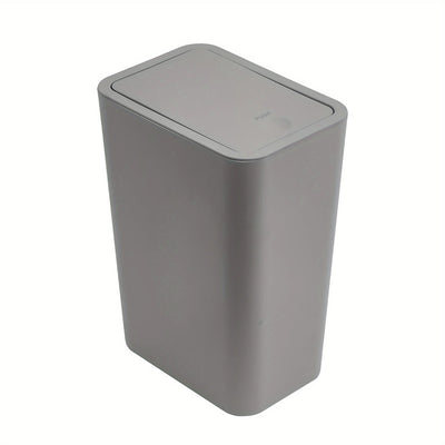 Rectangular Plastic Trash Can With -up Lids, 2.4gal Capacity, Durable Waste Basket For Bathroom, Office, Bedroom, And Living Roo