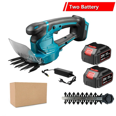 2 IN 1 Electric Hedge Trimmer Cordless Handheld Rechargeable Garden Bush Scissors Power Tools For Makita/WOBERICH 18V Battery