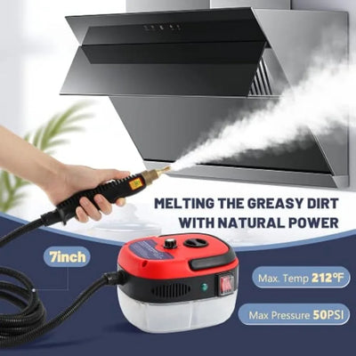 High Pressure Steam Cleaner, 2500W Portable High Temp Bathroom Power Steamer Cleaning Machine For Home Use Grout Tile Kitchen