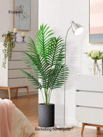 60-120cm Large Artificial Palm Tree Tropical Fake Plants Green Plastic Palm Leafs Big Monstera Tree Branch for Home Garden Decor