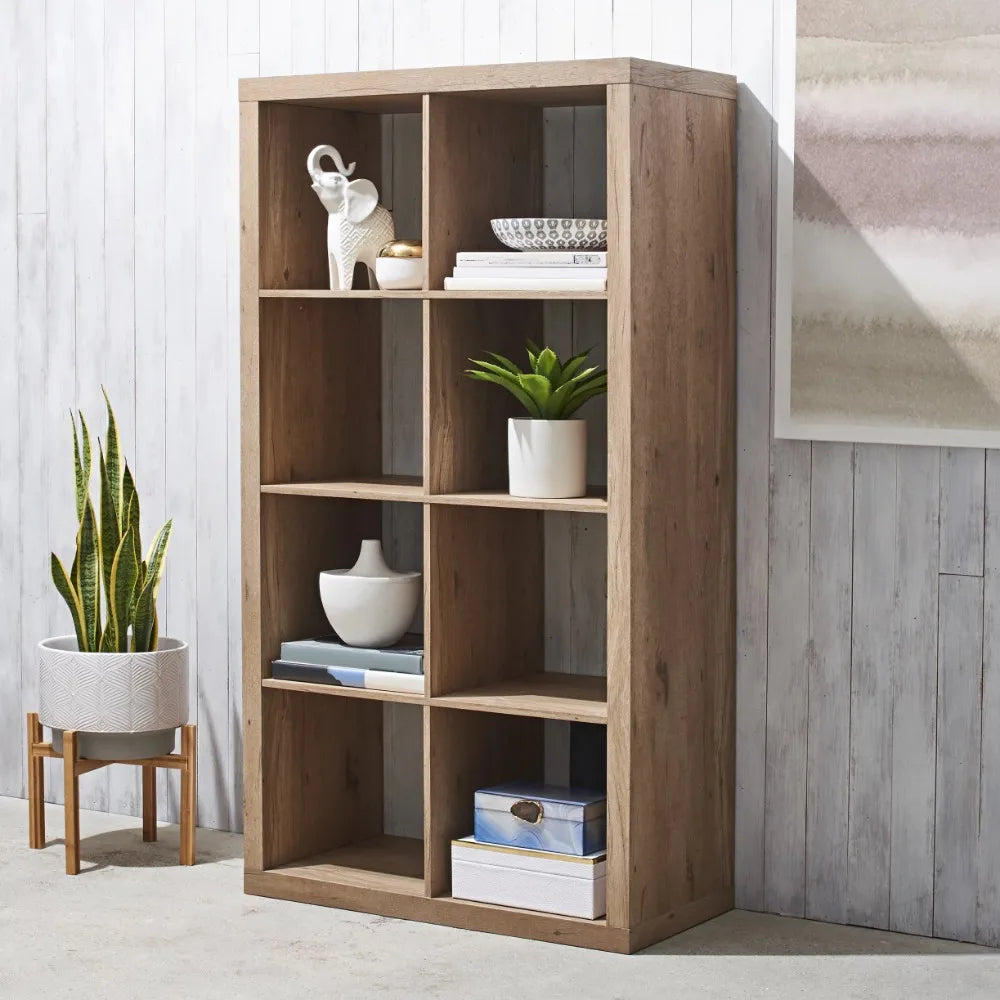 Bookshelf Furniture 8-Cube Storage Organizer Library Shelf Modern Living Room Furniture Librero Bookcase & Magazine Racks Home