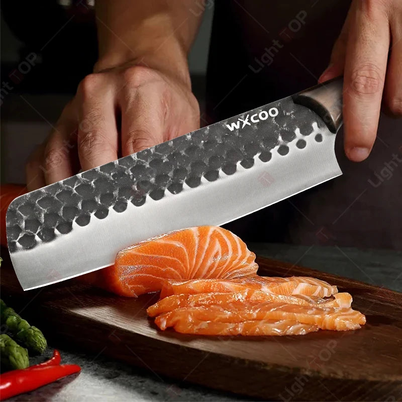 Stainless Steel Kitchen Knife Forged Kitchen Chef's Knife Meat Cleaver Kitchen Slicing Knife Bone Chopper Fruit Vegetable Cutter