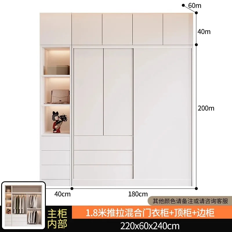 Bedroom Nordic Wardrobes Full Size Partition Storage Cabinet Wardrobes Organizer Apartment Szafa Na Ubrania Home Furniture