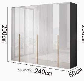 Sliding Mirror Wardrobes Storage Luxury Bedroom White Wooden Rack Wardrobes Cabinets Clothes Guarda Roupas Home Furniture