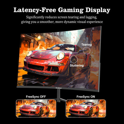 27-inch Curved Monitor 165Hz FHD 1080P VA Screen 1ms GTG Home Office Computer Gaming Monitor, FreeSync Technology, 100% SRGB, HD