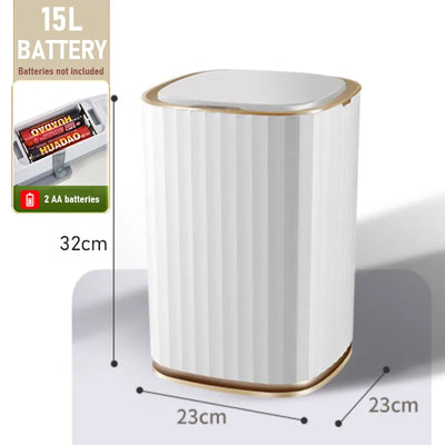 12/15L Smart Trash Can Home Kitchen Wastebasket Garbage Bins Bathroom Toilet Living Room Automatic Sensor Trash Bin Dustbin