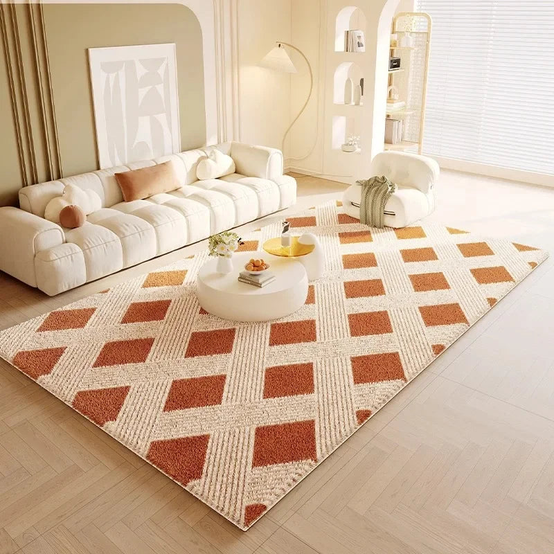 Imitation cashmere cream style living room sofa coffee table rug winter thick bedside blanket bedroom floor mat