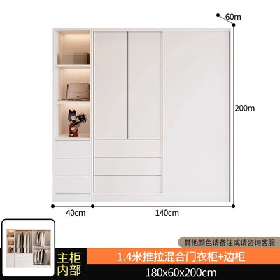 Bedroom Nordic Wardrobes Full Size Partition Storage Cabinet Wardrobes Organizer Apartment Szafa Na Ubrania Home Furniture