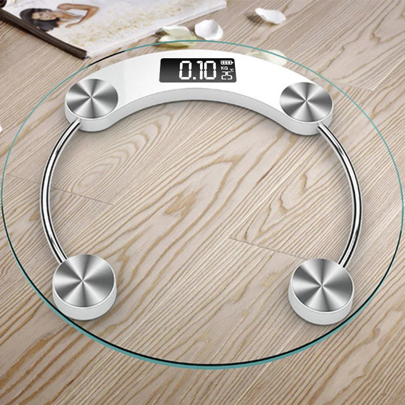 28cm Transparent Bathroom scales LCD Electronic Digital Smart Scale Body Balance Health Scales Battery Floor Scales