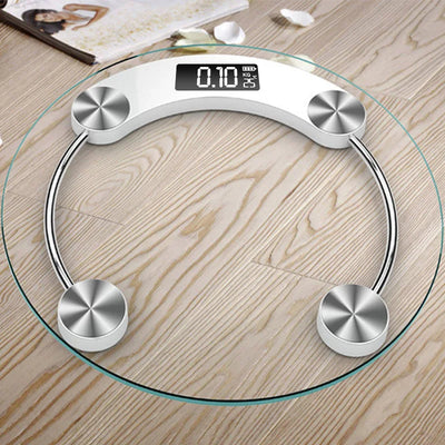 28cm Transparent Bathroom scales LCD Electronic Digital Smart Scale Body Balance Health Scales Battery Floor Scales