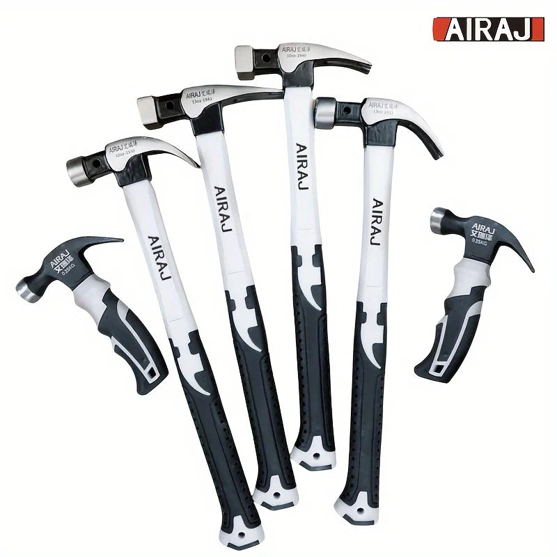 AIRAJ 6-Piece Multifunctional Mini Sheep Horn Hammer 400Mm Engineering Rubber Handle Lightweight Portable Woodworking Window Bre