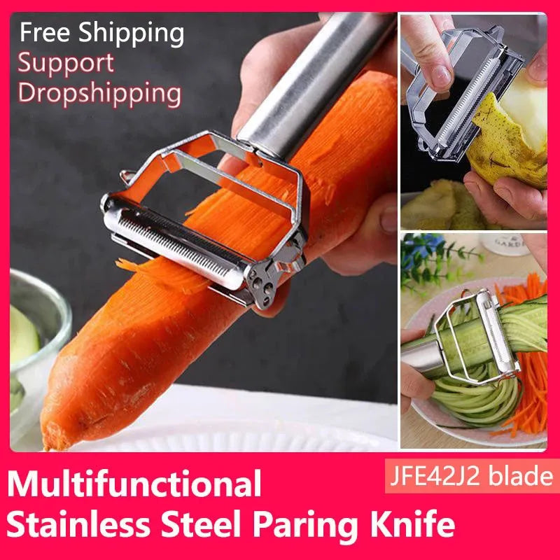 Stainless Steel Multi-function Vegetable Peeler Cucumber Carrot Fruit Cutter Julienne Peeler Potato Carrot Grater Kitchen Set