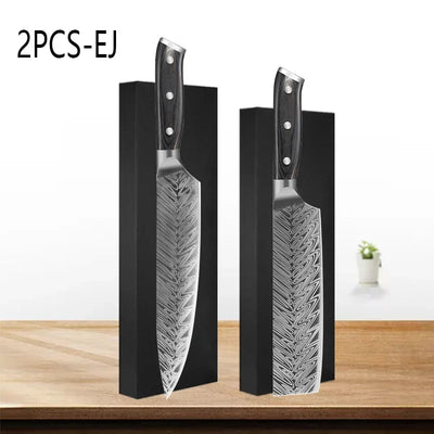 WXCOO Professional Kitchen Chef Knives Set Stainless Steel Boning Knife Damascus Steel Pattern Cleaver Fruit Bread Santoku Knife