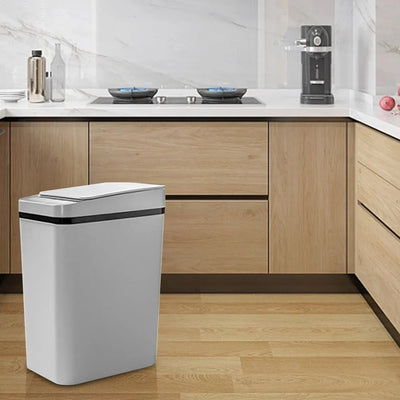 12L Smart Trash Can Space-Saving Automatic Touchless Garbage Can Waterproof Small Trash Bin for Kitchen Bathroom Bedroom Office