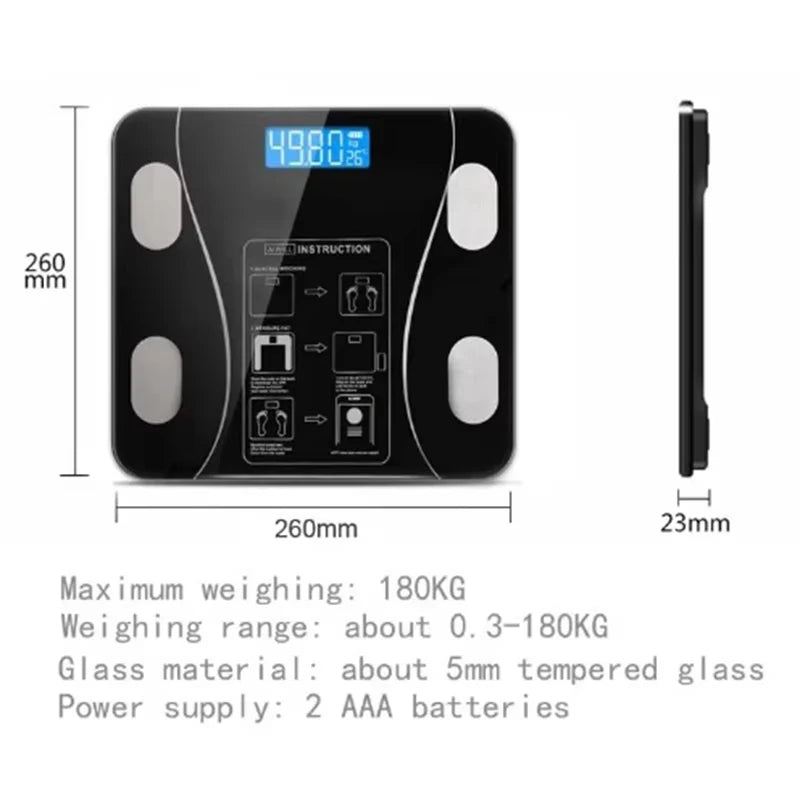 Intelligent Body Fat Scale Charging Electronic Weighing Scale Household Scale Bluetooth Adult Fat Scale Weigh