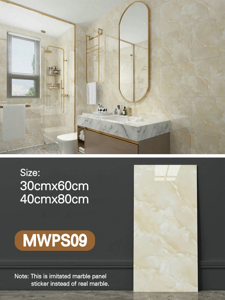 New PVC Simulated Marble Wall Panels Are Waterproof Peeled And Pasted With Ceramic Tiles And the Wall Decoration Is hot  Selling