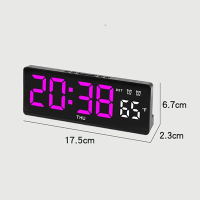 Multi-functional Electronic Wall Clock New Date Wall-mounted Digital LED Clocks Temperature Voice Control Display Table Clock