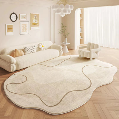 VIMAKA Cream Style Ins Light Luxury Imitation Cashmere Carpet Living Room Bedroom Sofa Dirt Resistant Carpet Home Decoration