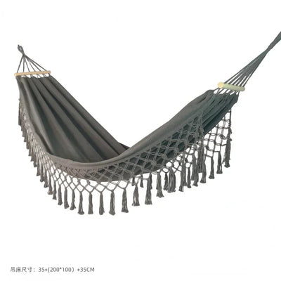 Hammock Outdoor Camping Leisure Canvas Thickened Swing Hammock Anti-rollover Perfect for Garden Patio Backyard