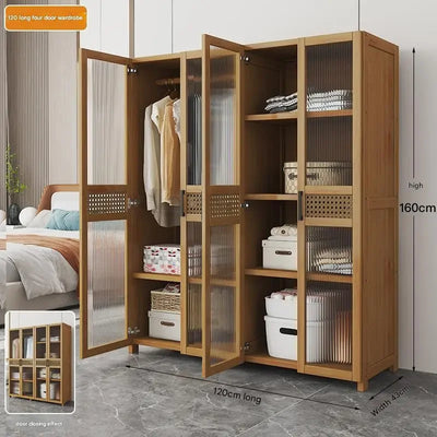 Space Saving Cheap Closet Modern Minimalist Nordic Display Lounge Open Wooden Wardrobe Storage Vestidores Trendy Furniture