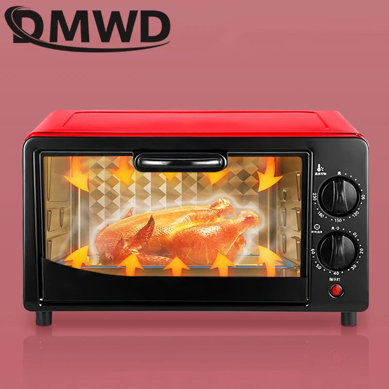 DMWD 12L Household Electric Oven Mini Multifunctional Bakery Timer Toaster Biscuits Bread Cake Pizza Cookies Baking Machine 220V