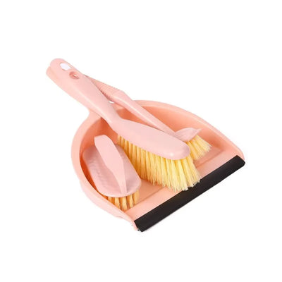 4 pcs Mini Plastic Kitchen Home Window Cleaning Dustpan and Brush Set Dustpan Set Small Dust Pans with Brush Set Cleaning Tool