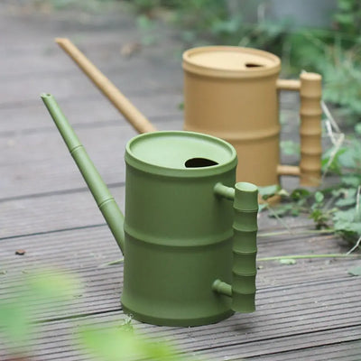 Chinese Style Large Capacity Watering Can Bamboo Tube Long Spout Water Spray Can Watering Can Bottle