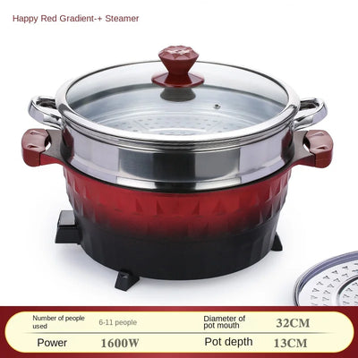 Multifunctional electric hot  heating pot wok electric cooking