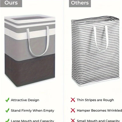 1PC 72L Freestanding Laundry Hamper Collapsible Large Clothes Basket with Easy Carry Extended Handles for Clothes Toys