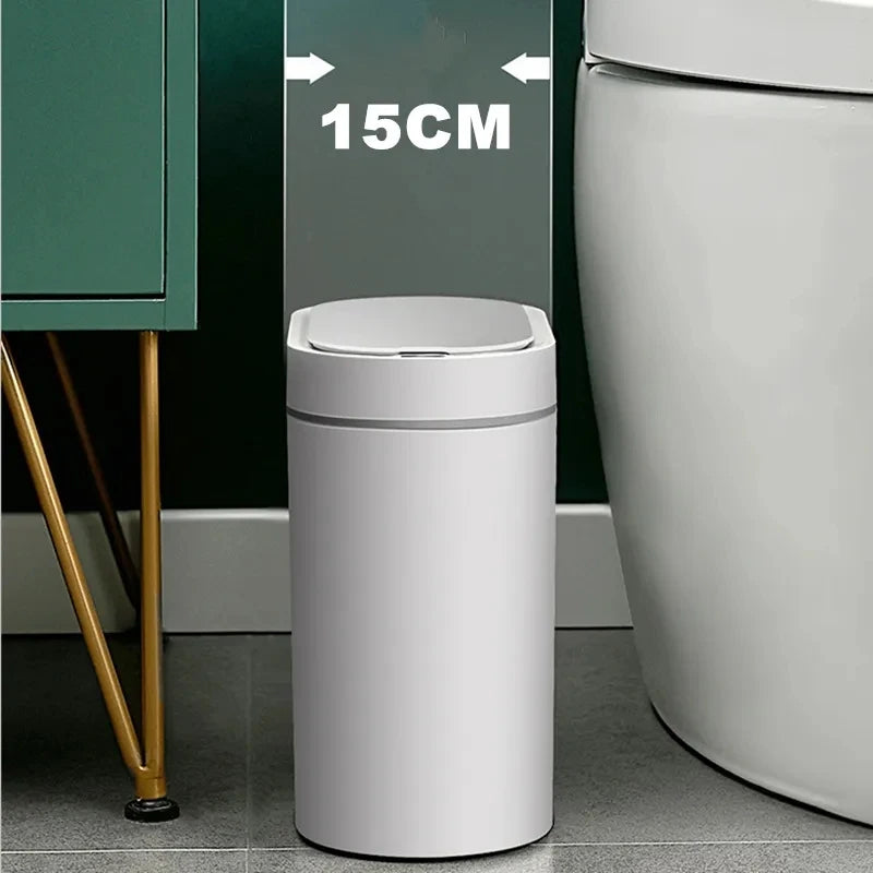 8L/15L Smart Sensor Trash Can Electronic Automatic Household Bathroom Toilet Waterproof Narrow Seam Sensor Bin