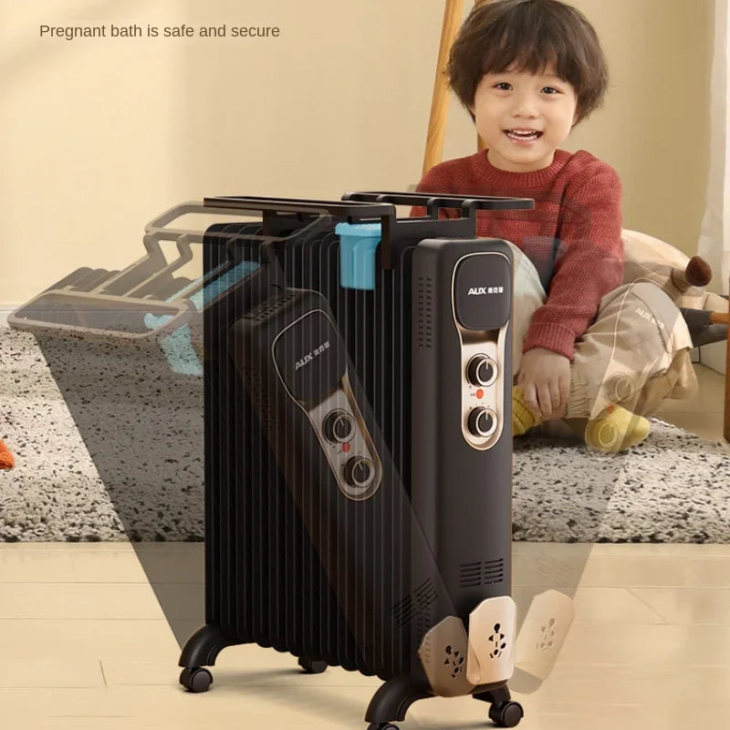 EnergySaving OilFilled Radiator Heater, Indoor Electric Heater, OilFilled Space Warmer