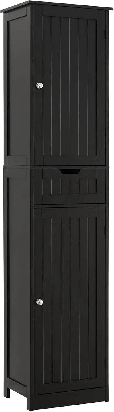 Iwell 67" Tall Storage Cabinet, Narrow Storage Cabinet with Drawer & Adjustable Shelves, Bathroom Cabinet, Floor Cabinet