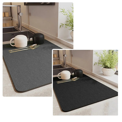 Large Kitchen Super Absorbent Mat Coffee Dish Draining Mat Drying Mat Quick Dry Bathroom Drain Pad Kitchen Faucet Placemat