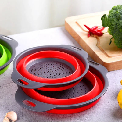 Foldable Fruit Vegetable Washing Basket Kitchen Accessories Tools Strainer Portable Colander Collapsible Drainer Kitchen Gadgets