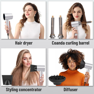 Super Hair Dryer with curling barrel High Power Blow Dryer Styling Tool Professional HairDryer Ionic Super Hairdryers