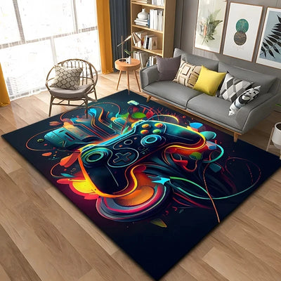 3D 80s Gamer Carpet Controller Area Rug Large for Living Room Bedroom Kitchen Carpets for Bed Rooms Mat Home Rugs Decoration