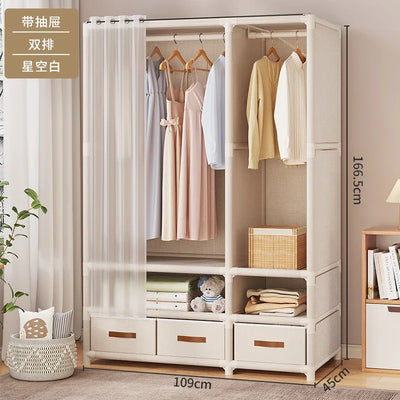 Cabinet Wooden Wardrobe Clothes Bedroom Minimalism Italian Space Saving Modern Guarda Roupa Lounge Suite Furniture