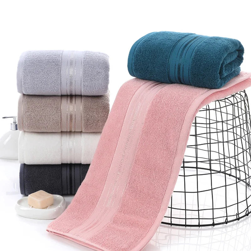 90*180cm Cotton Absorbent Bath Towel Super Soft Quick-drying Oversized Thick Cotton Strong Absorbent No-Drop Home Towel  Adults