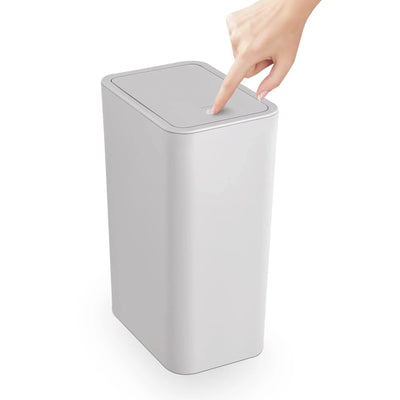 10L Small Trash Can with lid,Garbage Can Slim Trash Bin Waste Basket for Bathroom,Kitchen,Bedroom,Living Room,Office,Laundry