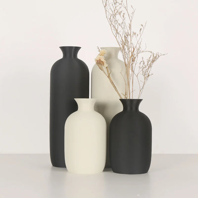 1 PC Nordic minimalist style vase, black and white classic, creative design, home decoration vase combination