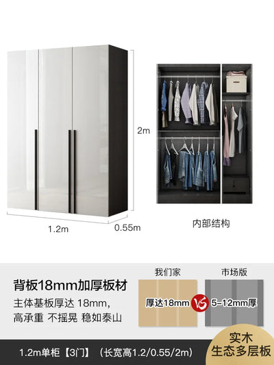 European Narrow Wardrobes Bathroom Ideas Garden Divider Bedroom Hotel Individual Rod Closet Luxury Guarda Roupa Wardrobes Closet