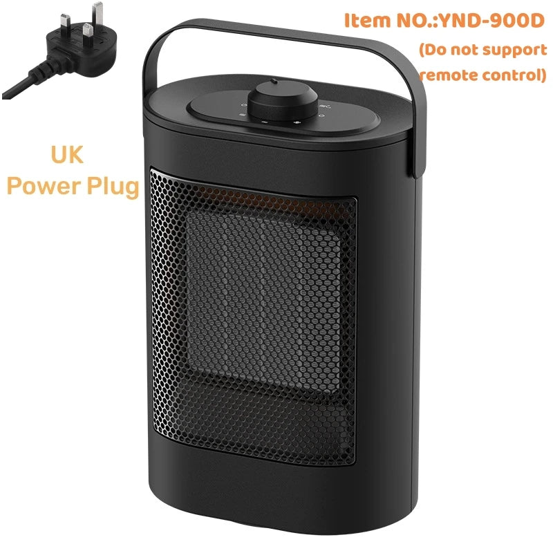 Portable Electric PTC Fan Heater Bathroom Living Room Fixed Constant Temperature Shake Head Remote Control House Warmer Machine