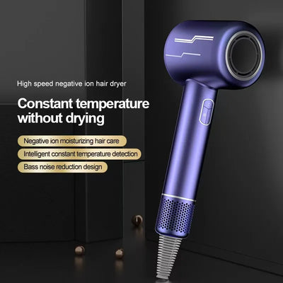 1600W high-speed brushless high-wind hair dryer, quick-drying constant temperature anion hair care, cold/hot air alternating.