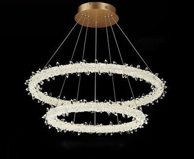 Nordic bedroom LED chandelier living room ceiling chandelier hotel crystal lamp modern room lighting